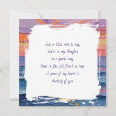 Impasto Dolphins and Ocean Waves | Thinking of You Karte (Rückseite)