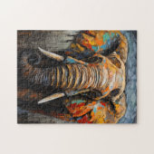 Impasto Elephant Puzzle (Horizontal)