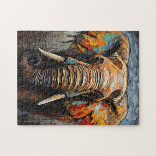 Impasto Elephant Puzzle (Horizontal)
