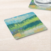 Impasto Feld II Rechteckiger Pappuntersetzer (angewinkelt)