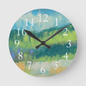 Impasto Feld II Runde Wanduhr (Vorderseite)