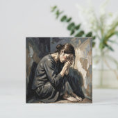 Impasto-Frau | Emotionale Kunst Karte (Stehend Vorderseite)