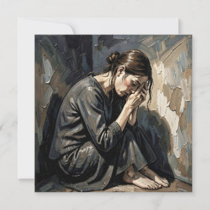 Impasto-Frau   Emotionale Kunst Karte