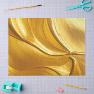 Impasto Gold paint Seidenpapier