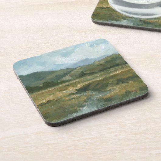 Impasto Landschaft III Getränkeuntersetzer (Linke Seite)