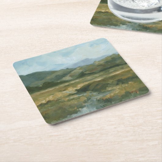 Impasto Landschaft III Rechteckiger Pappuntersetzer (angewinkelt)