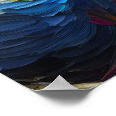 Impasto Malerei Abstrakte Blume Poster (Ecke)