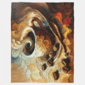Impasto Malerei des Kaffeecups Fleecedecke (Vorderseite)