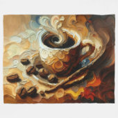 Impasto Malerei des Kaffeecups Fleecedecke (Vorderseite (Horizontal))