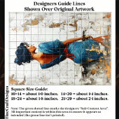 Impasto Oil Style, Dark Lady in Blue EL5R Decoupag Seidenpapier