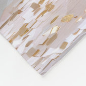 Impasto-Rosa-und-Gold-Weihnachtsbaum Fleecedecke (Ecke)