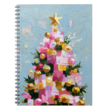 Impasto-Rosa-und-Gold-Weihnachtsbaum