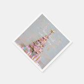 Impasto-Rosa-und-Gold-Weihnachtsbaum Serviette (Ecke)