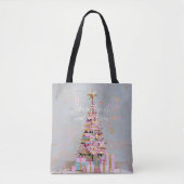 Impasto Rosa Weihnachtsbaum Tasche (Vorderseite)