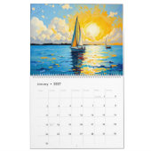 Impasto-Stil-Küstenkunst Kalender (Jan 2027)
