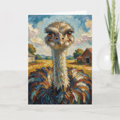 Impasto-Strauß auf einer Ranch | Geburtstag Karte (Vorderseite)