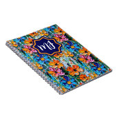 Impasto Style Blume in einem farbenfrohen Mit Mono Notizblock (Rechte Seite)