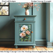 Impasto Textured Peony Style Blooms DV4L Decoupage Seidenpapier