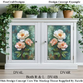 Impasto Textured Peony Style Blooms DV4L Decoupage Seidenpapier