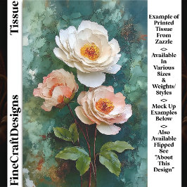 Impasto Textured Peony Style Blooms DV4R Decoupage Seidenpapier