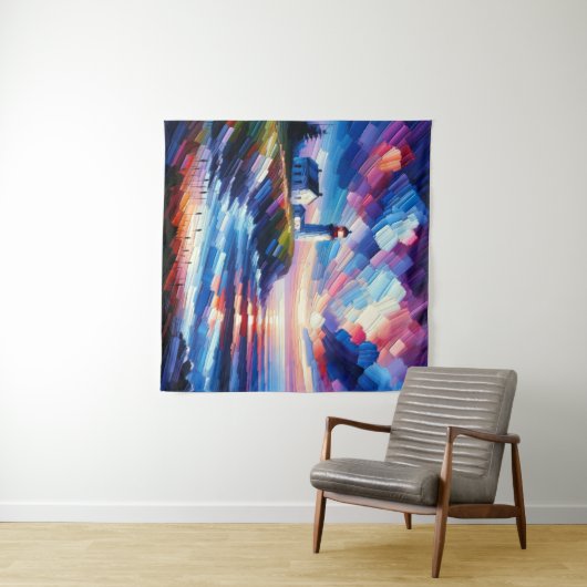 Impasto Twilight am Küstenbake Wandteppich (Beispiel (Horizontal))