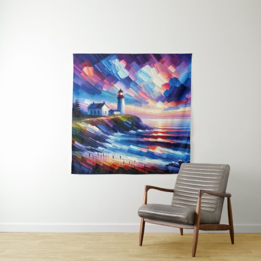 Impasto Twilight am Küstenbake Wandteppich (Beispiel)