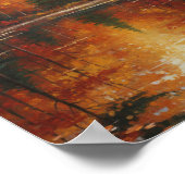 Impasto-Wald-Landschaftsbild Poster (Ecke)