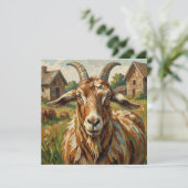 Impasto-Ziege auf einem Bauernhof Kunst (Stehend Vorderseite)