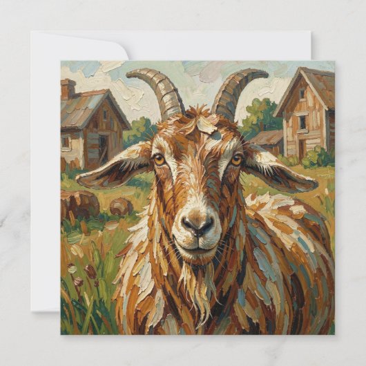 Impasto-Ziege auf einem Bauernhof Kunst (Vorderseite)