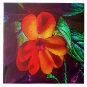 Impatiens-Blume Fliese (Vorderseite)