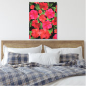 Impatiens Blume Fotografie Leinwanddruck (Insitu (Schlafzimmer))