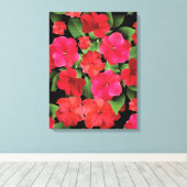 Impatiens Blume Fotografie Leinwanddruck (Insitu (Holzboden))