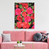 Impatiens Blume Fotografie Leinwanddruck (Insitu (Wohnzimmer))