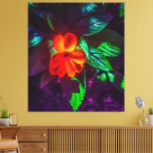 Impatiens-Blume Leinwanddruck (Insitu (Wohnzimmer))