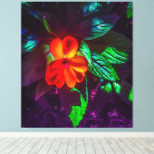 Impatiens-Blume Leinwanddruck (Insitu (Holzboden))