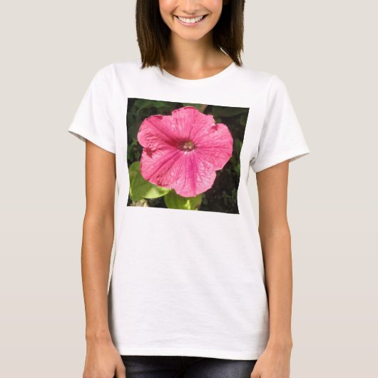 Impatiens Dark Pink Ladys T Shirt (Vorderseite)