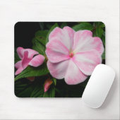 Impatiens Pink White Mousepad (Mit Mouse)