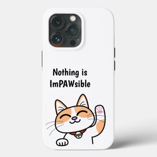 ImPAWsible Niedlich Cat iPhone Case (Rückseite)