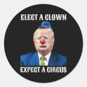 Impeach AntiTrump wählen einen Clown erwarten eine Runder Aufkleber (Vorderseite)