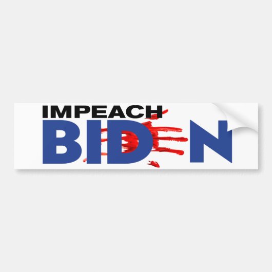 IMPEACH BIDEN Bloody-Druckaufkleber Autoaufkleber (Vorne)