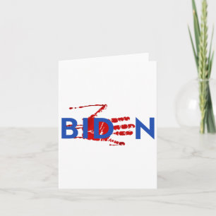 Impeach Biden Bloody Skeleton Hand Halloween Karte