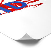 Impeach Biden Bloody Skeleton Hand Halloween Poster (Ecke)