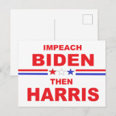 Impeach Biden Dann Harris Postkarte (Vorne/Hinten)