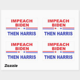 Impeach Biden Dann Harris Rechteckiger Aufkleber