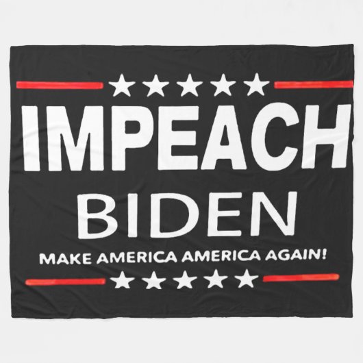 IMPEACH BIDEN FLEECEDECKE (Vorderseite (Horizontal))