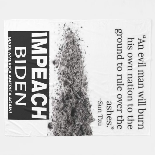 IMPEACH BIDEN FLEECEDECKE (Vorderseite (Horizontal))