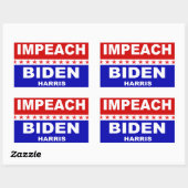 Impeach Biden Harris Rechteckiger Aufkleber (Blatt)
