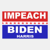Impeach Biden Harris Rechteckiger Aufkleber (Vorderseite)