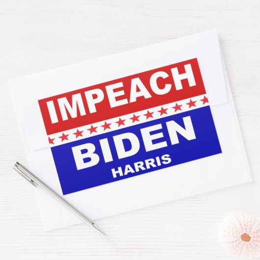 Impeach Biden Harris Rechteckiger Aufkleber (Umschlag)