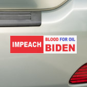 Impeach Blood for oil Biden Autoaufkleber (Auf Auto)